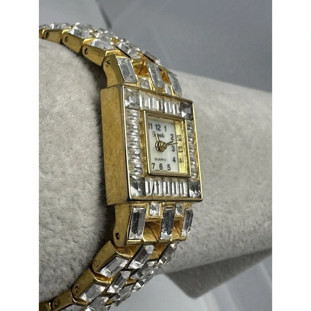 Xanadu Pave Crystal New‎ Battery Ladies MOP Watch 19MM 7.25